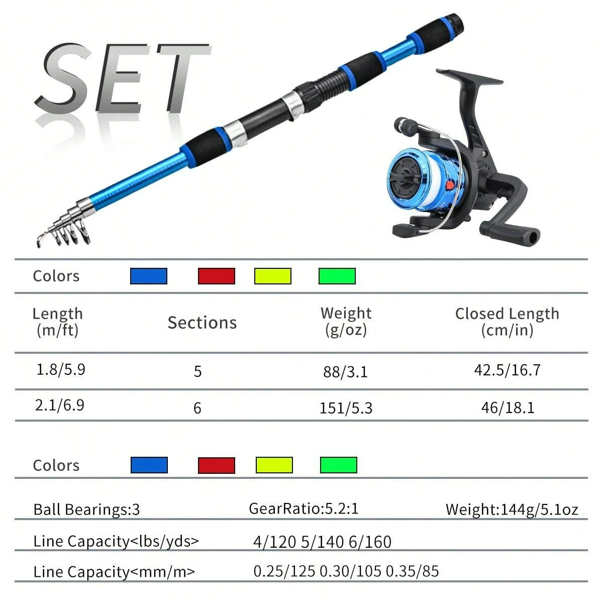 Conjunto Completo de Vara de P - Fishing Equipment Online avaliação e preço