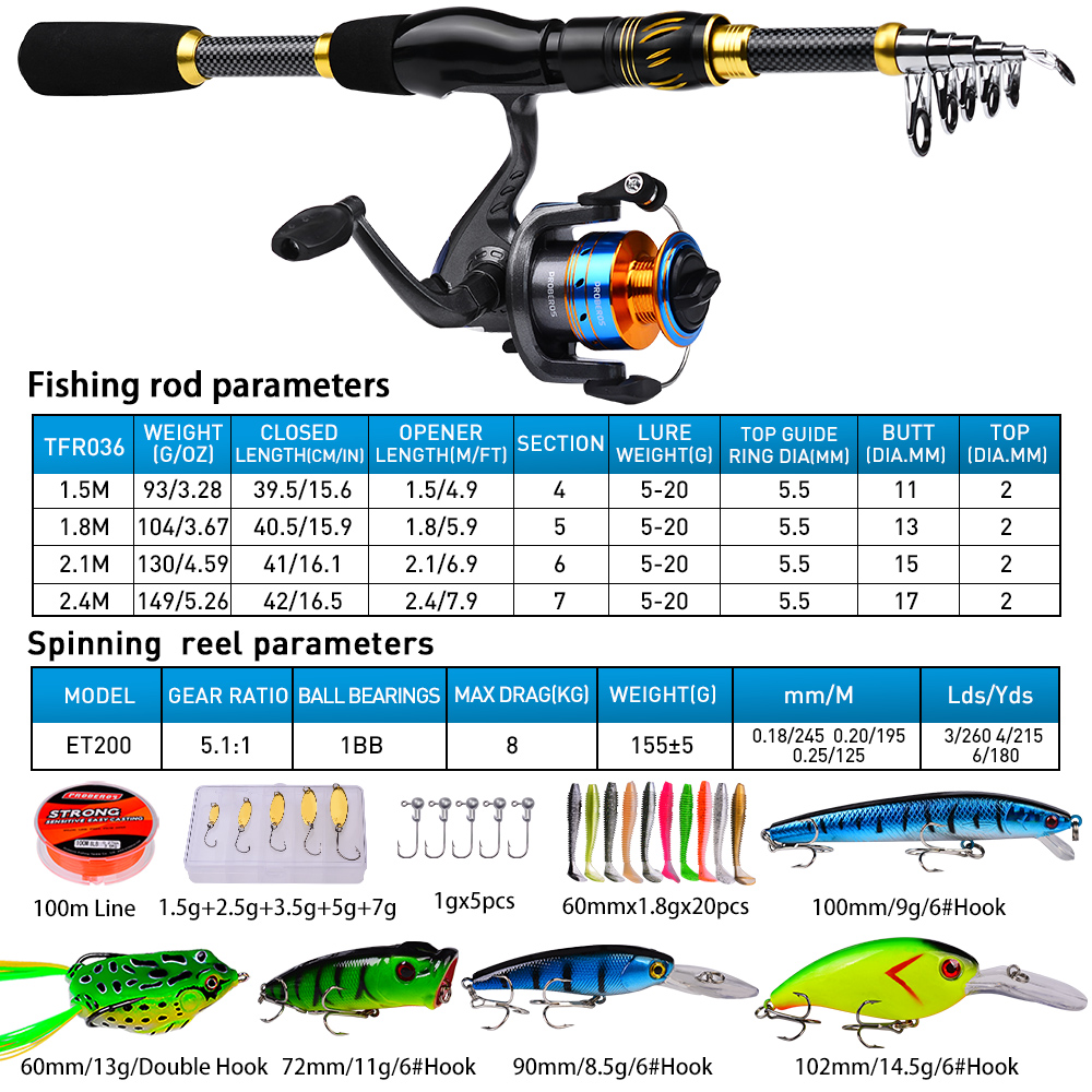 PROBEROS-Kit De Combinação De  - Fishing Equipment Online avaliação e preço